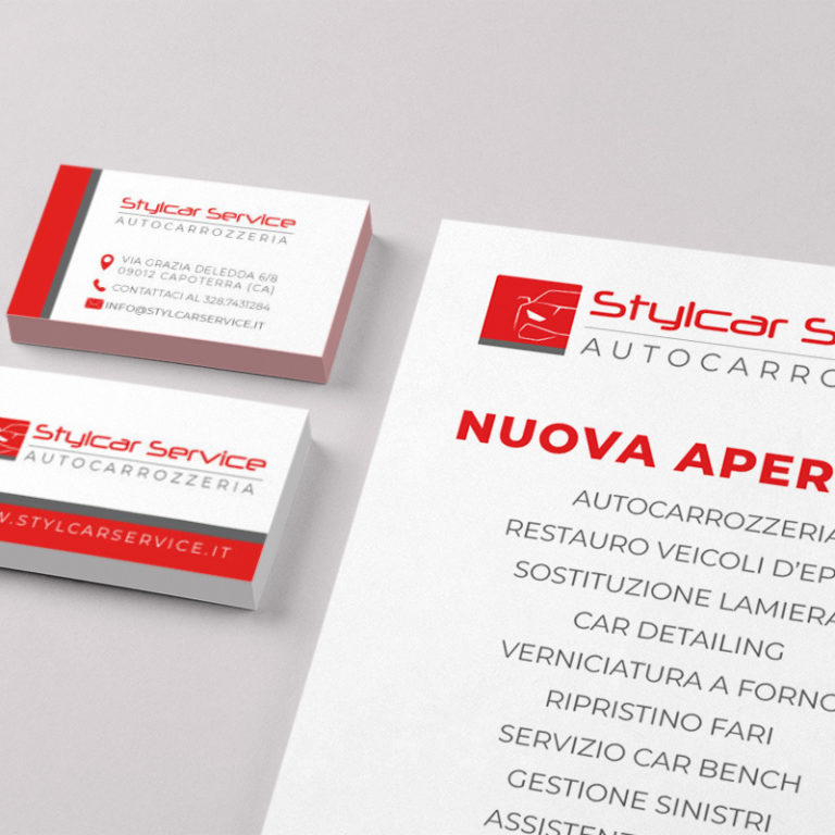 B.V. e Volantino pubblicitario Stylcar Service