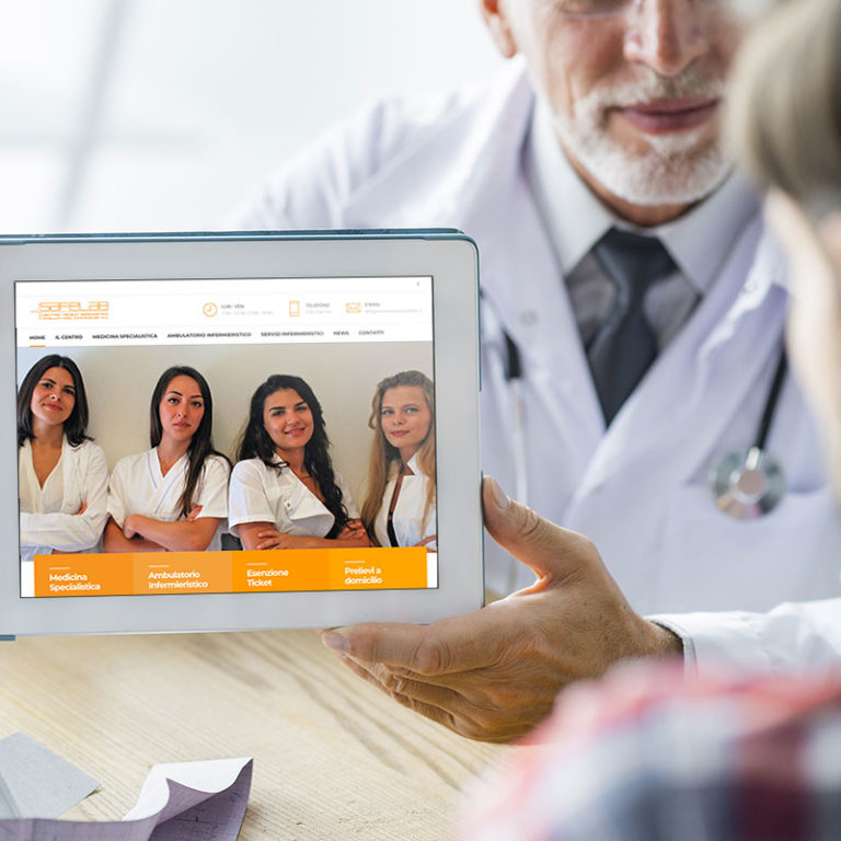 Tablet Sito Web Centro Medico Safelab