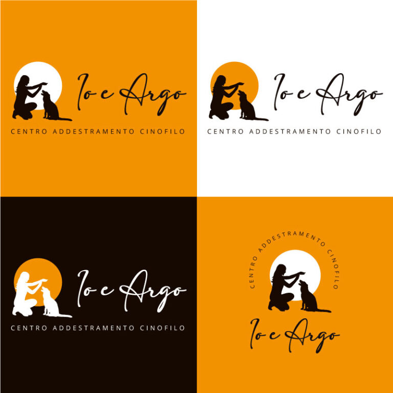 Logo Io e Argo centro addestramento cinofilo varianti colore